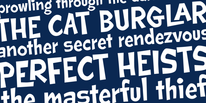 Пример шрифта Cat Burglar PB #3