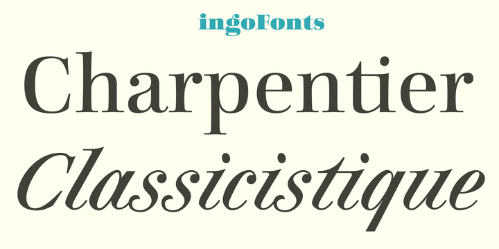 Пример шрифта Charpentier Classicistique Pro #1