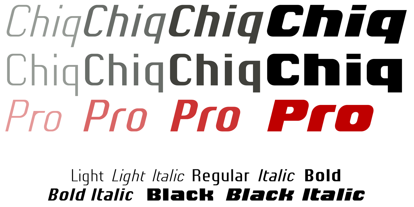 Пример шрифта Chiq Pro #4