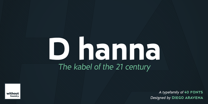 Пример шрифта D Hanna #1
