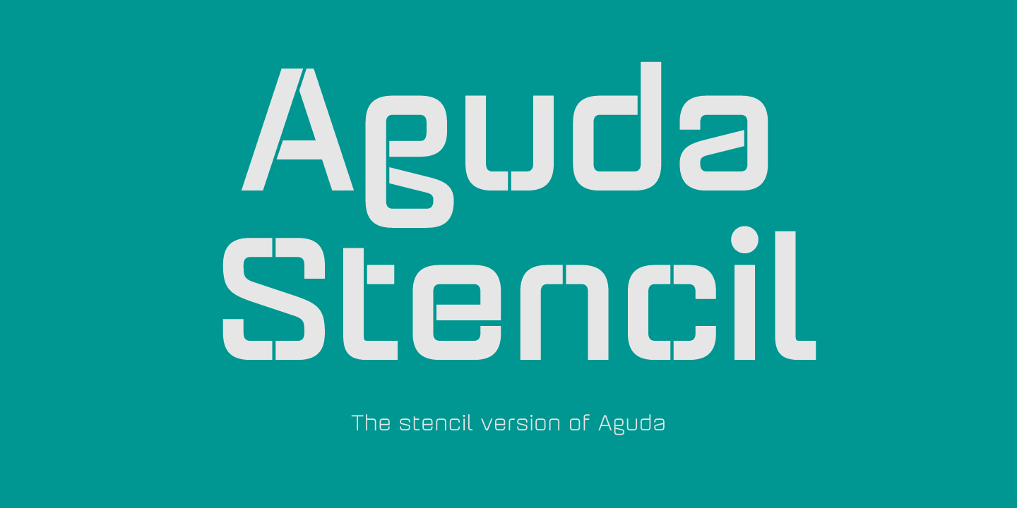 Пример шрифта Aguda Stencil #1