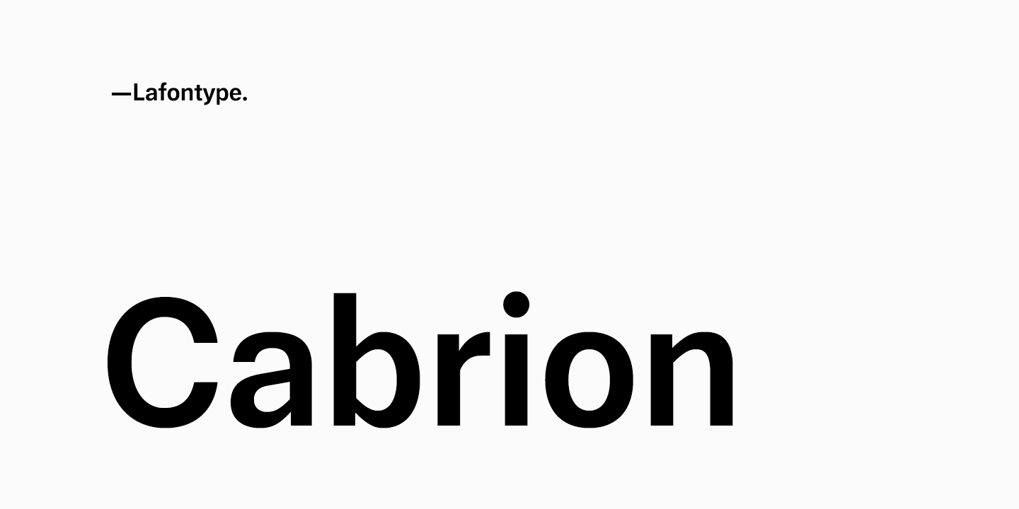 Пример шрифта Cabrion #1