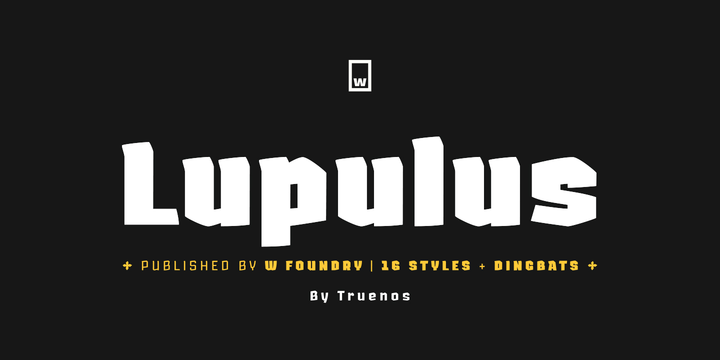 Пример шрифта Lupulus #1