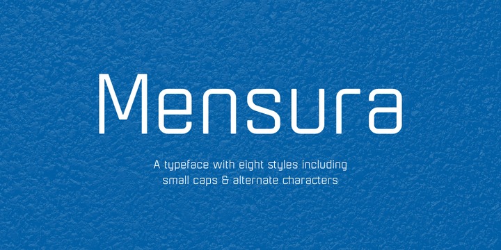 Пример шрифта Mensura #1