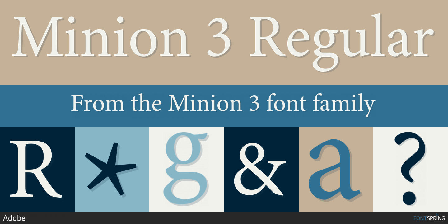 Пример шрифта Minion 3 #1