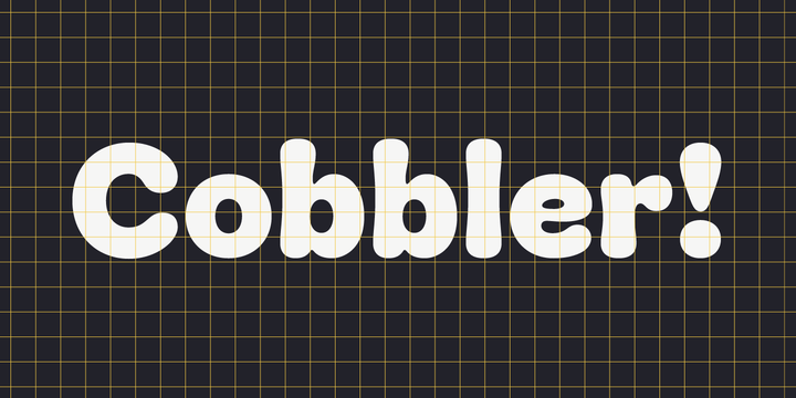 Пример шрифта Cobbler #1