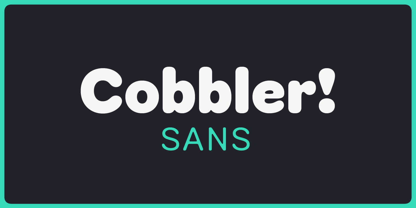 Пример шрифта Cobbler Sans #1
