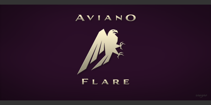 Пример шрифта Aviano Flare #1