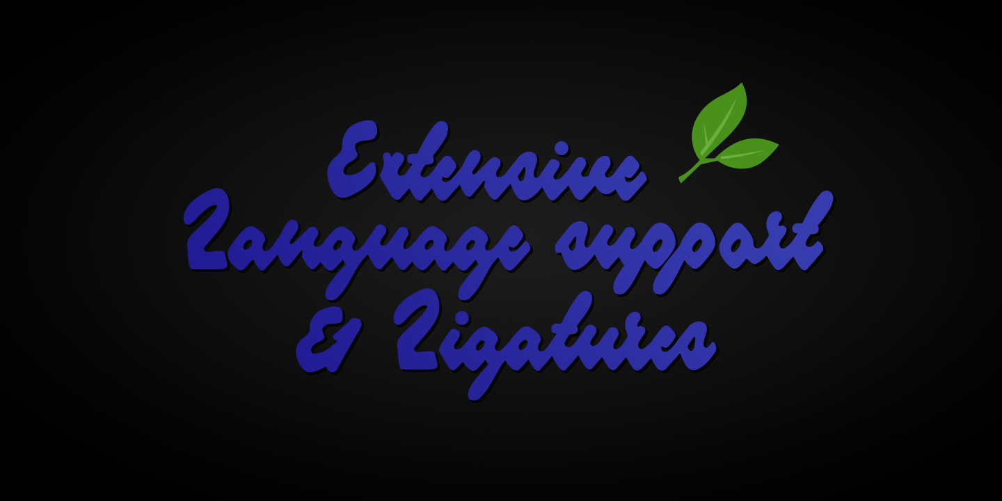 Пример шрифта Blueberry Script #2