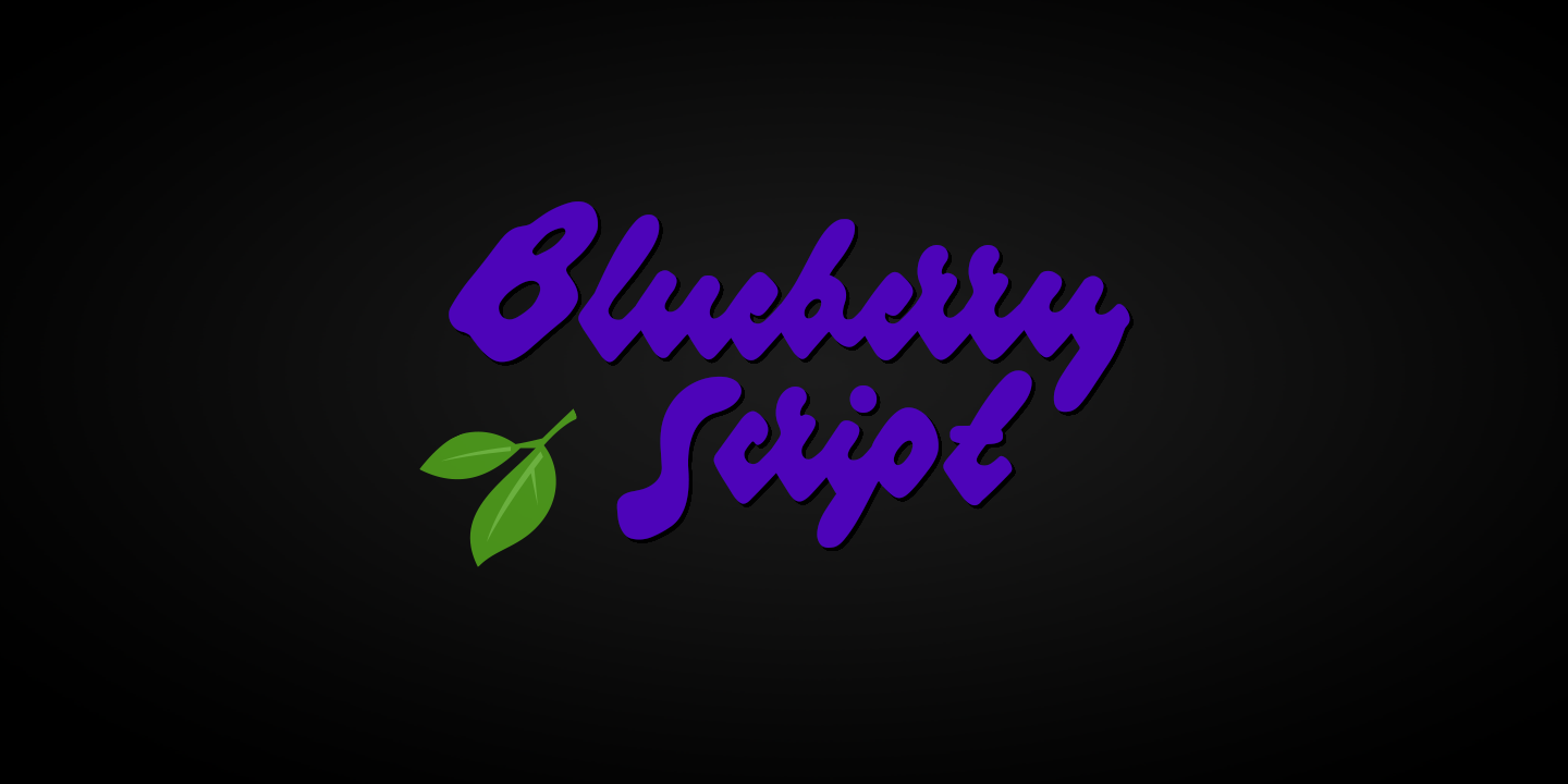 Пример шрифта Blueberry Script #1