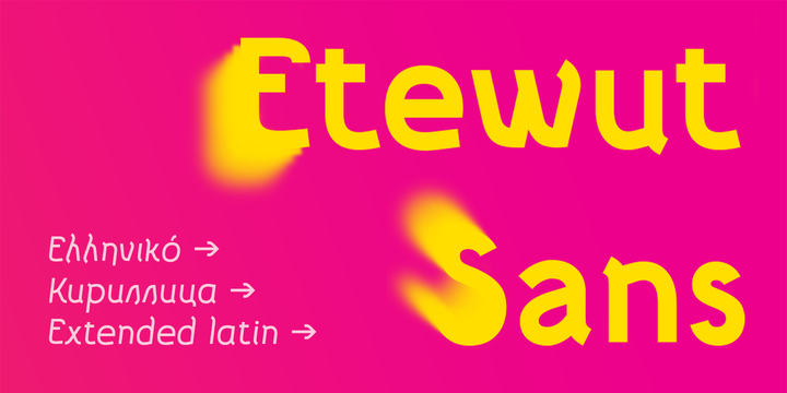 Пример шрифта Etewut Sans #1
