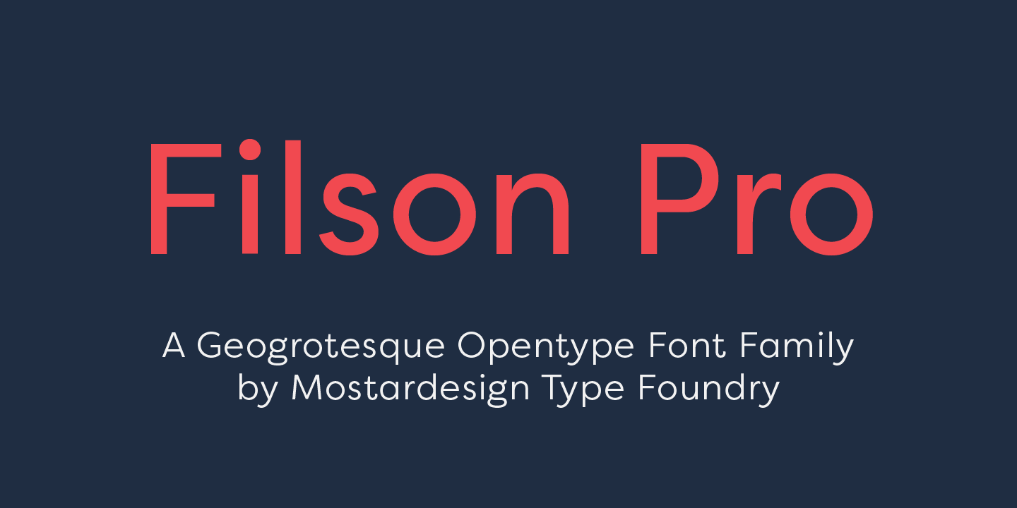 Пример шрифта Filson Pro #1
