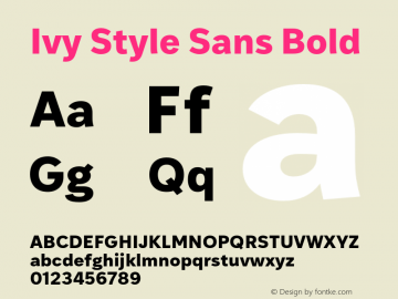 Пример шрифта Ivy Style Sans #2