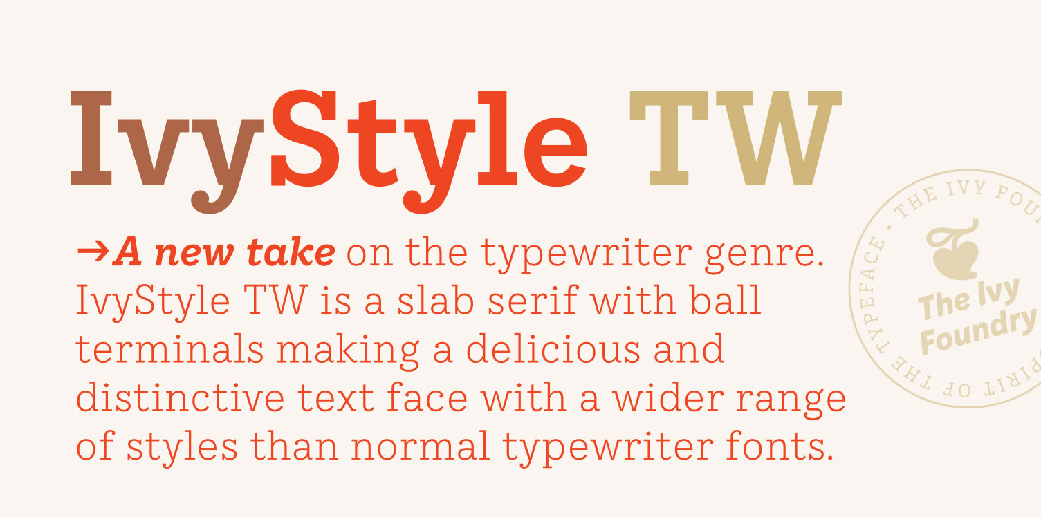 Пример шрифта Ivy Style TW #1