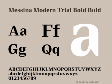 Пример шрифта Messina Modern #1