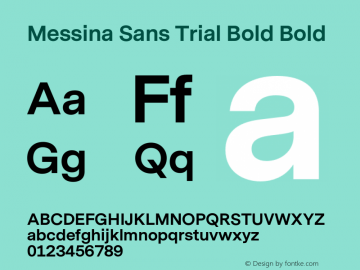 Пример шрифта Messina Sans #1