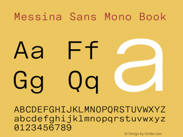 Пример шрифта Messina Sans Mono #1