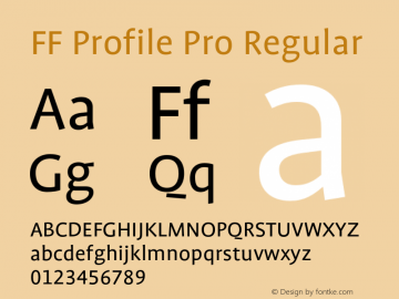 Пример шрифта Profile Pro #1