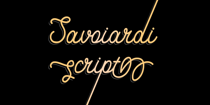 Пример шрифта Savoiardi #1