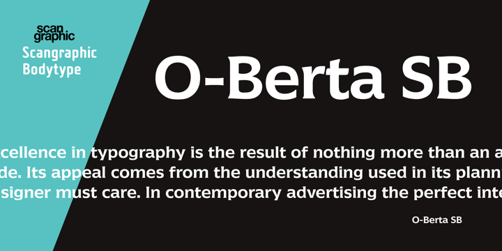 Пример шрифта O-Berta SB #1