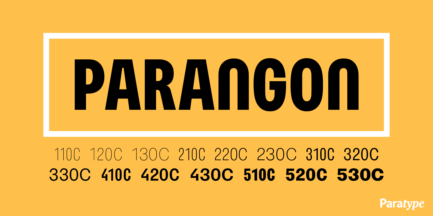 Пример шрифта Parangon #1