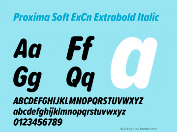 Пример шрифта Proxima Soft ExCn #1