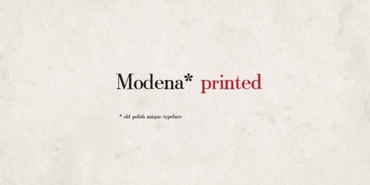 Пример шрифта Modena #5