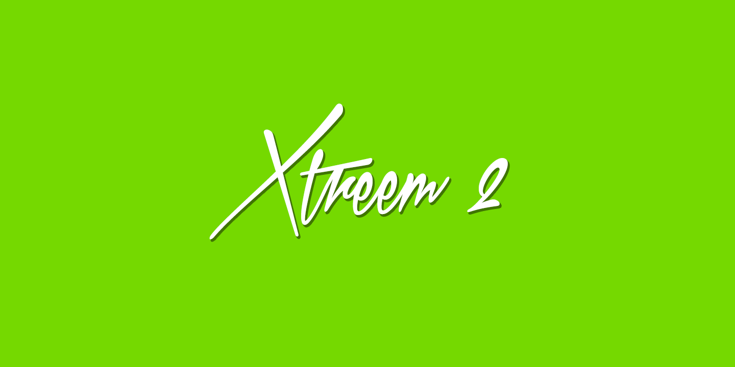 Пример шрифта Xtreem 2 #1