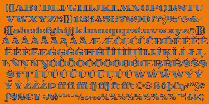 Пример шрифта Aramara Chromatic #3