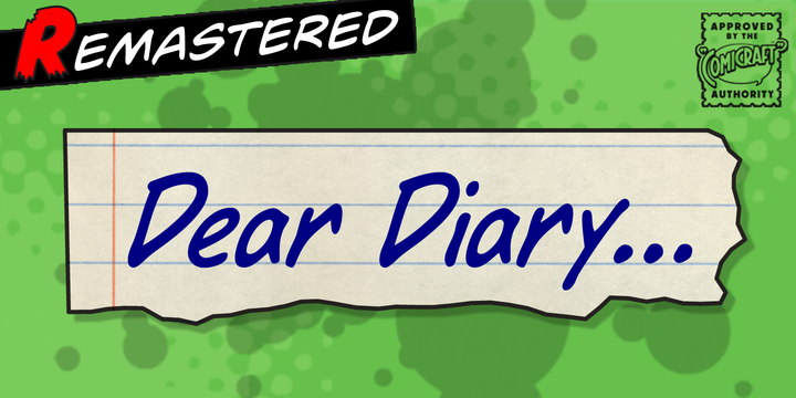 Пример шрифта Dear Diary #1