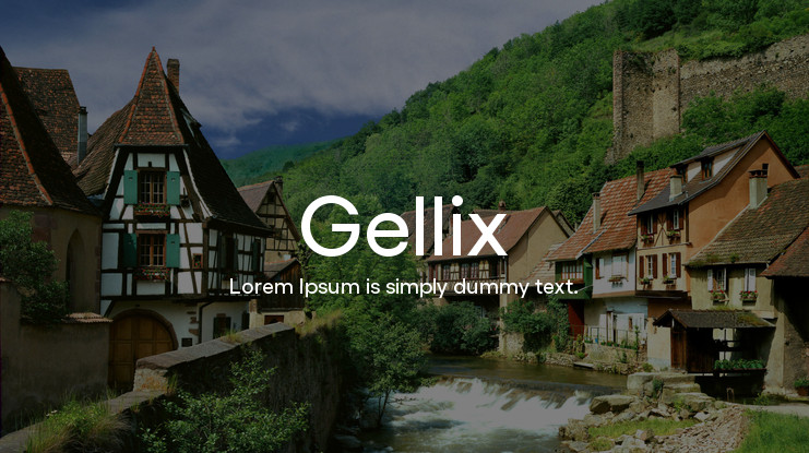 Пример шрифта Gellix #1
