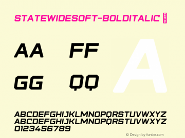 Пример шрифта State Wide Soft #1