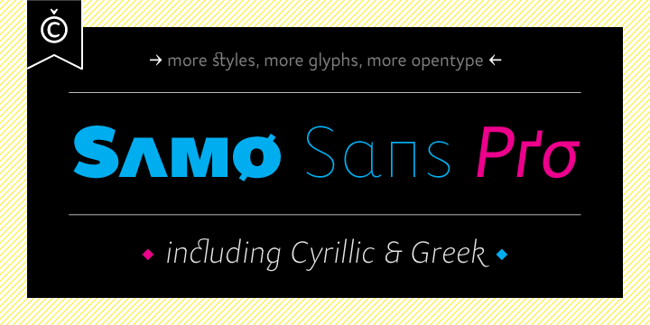 Пример шрифта Samo Sans Pro #1