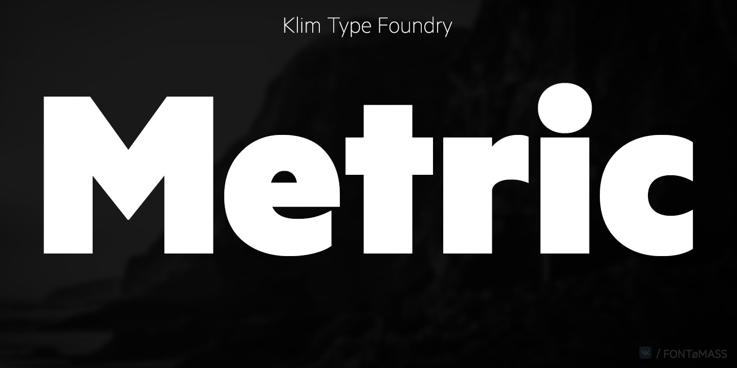 Пример шрифта Metric #1