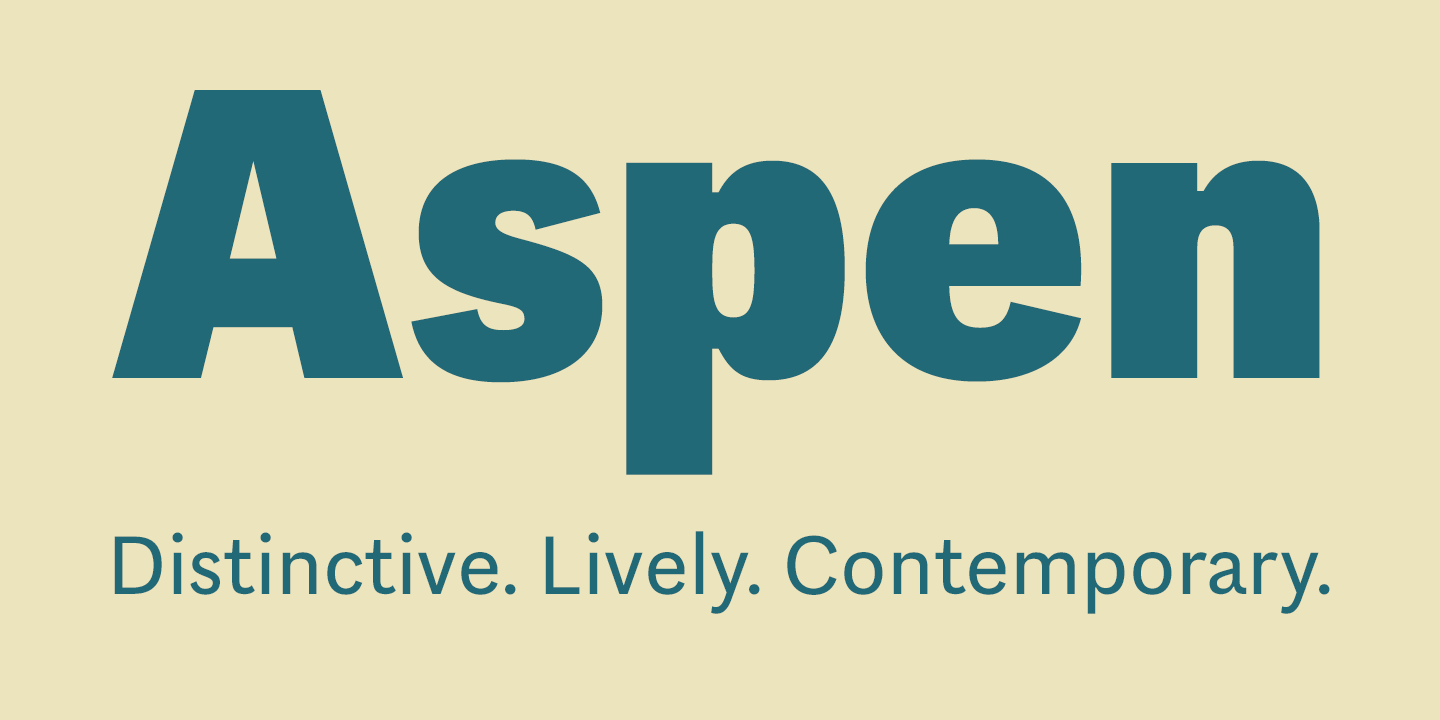 Пример шрифта Aspen #1