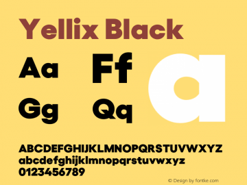 Пример шрифта Yellix #1