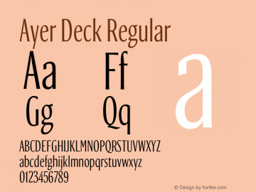 Пример шрифта Ayer Deck #1