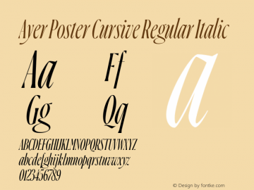 Пример шрифта Ayer Poster Cursive #1