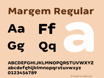 Пример шрифта Margem #1
