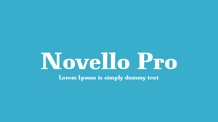 Пример шрифта Novello Pro #1