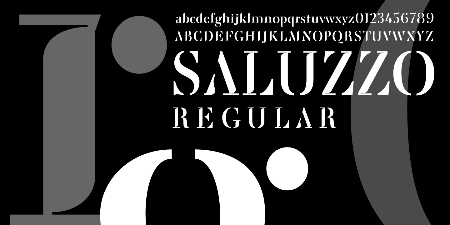 Пример шрифта Saluzzo #3