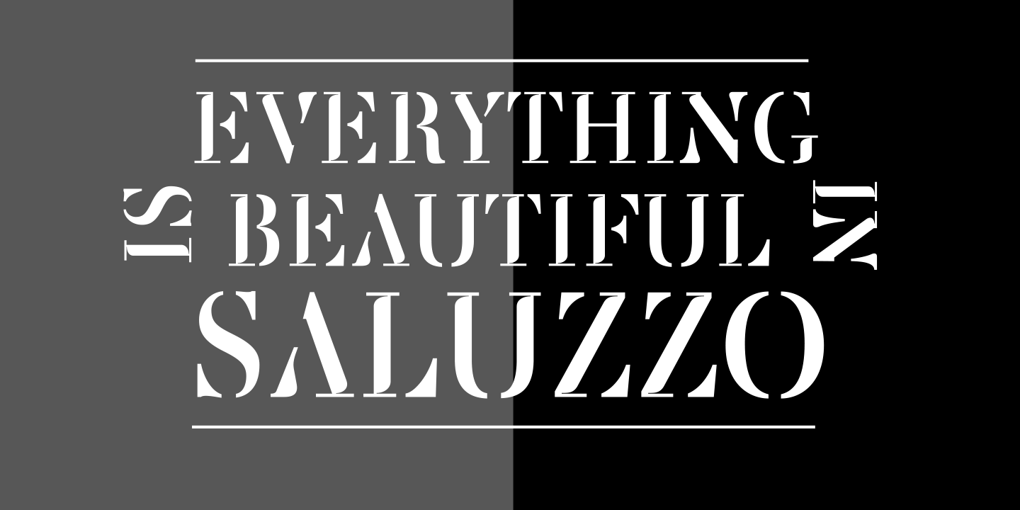 Пример шрифта Saluzzo #1