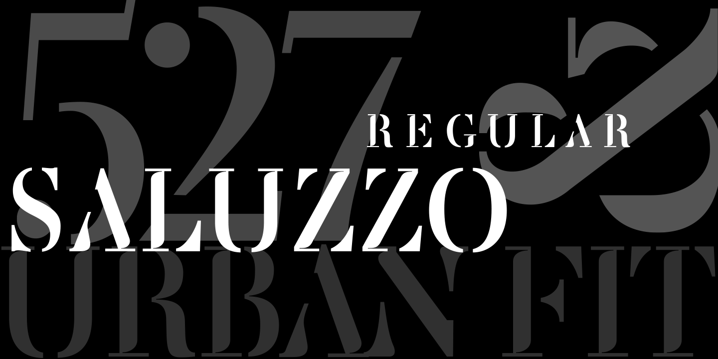 Пример шрифта Saluzzo #4