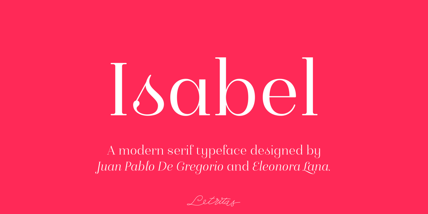 Пример шрифта Isabel #1