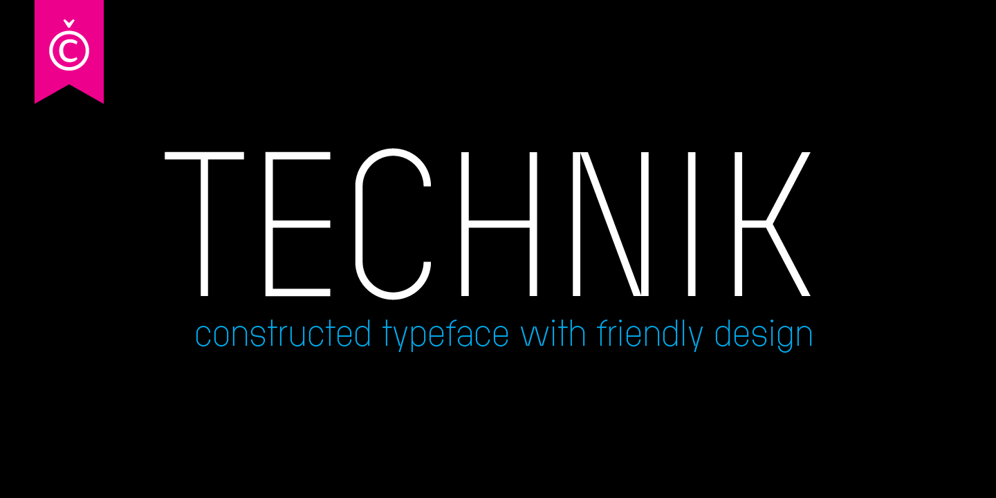 Пример шрифта Technik #1
