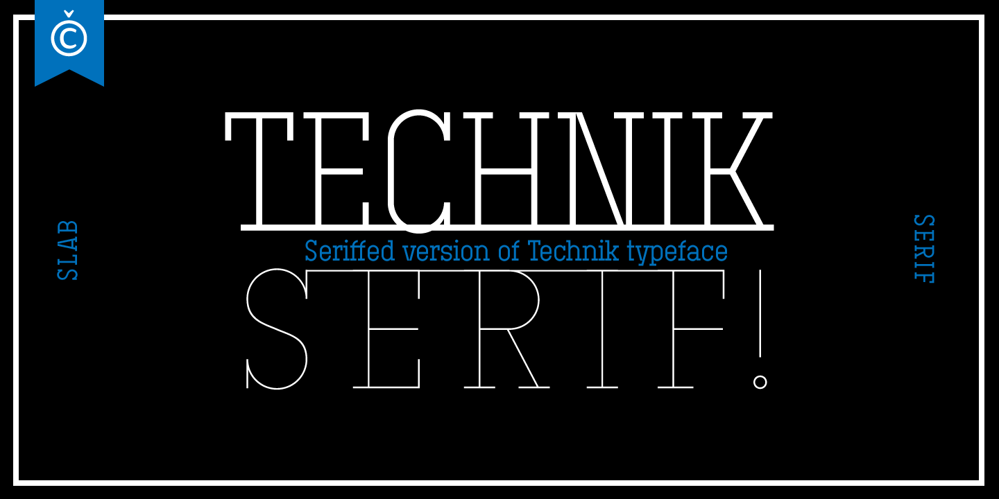 Пример шрифта Technik Serif #1