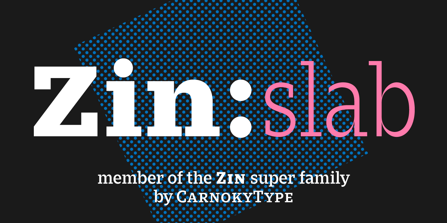 Пример шрифта Zin Slab #1