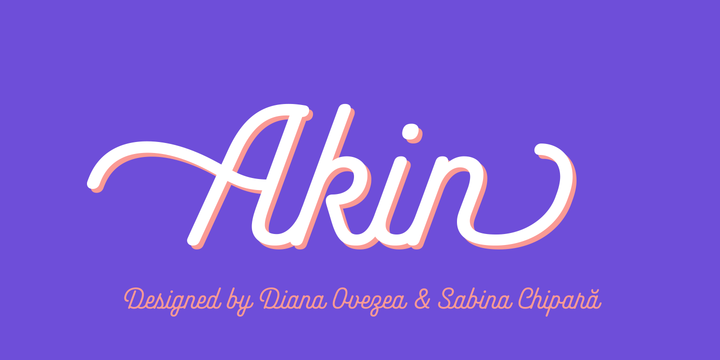 Пример шрифта Akin #1