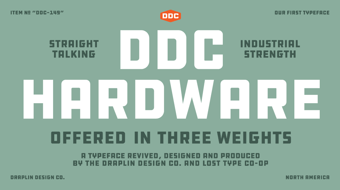 Пример шрифта DDC Hardware #1