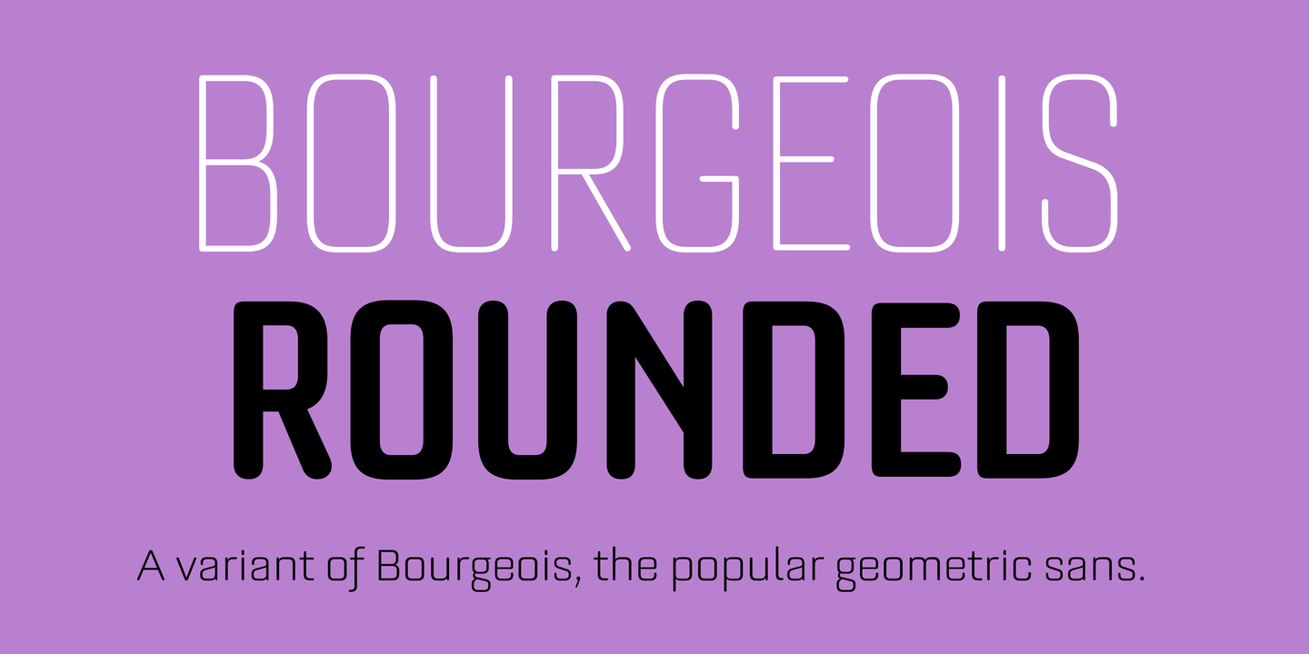 Пример шрифта Bourgeois Rounded #1
